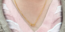 和葉珠寶 5G黃金肖邦鏈 足金999項鏈 素金鏈鎖骨鏈女士女款百搭 真金 5G工藝足金999黃金肖邦鏈 4.19克 (1.3mm粗)50厘米 M扣頭 曬單實(shí)拍圖
