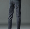 增致牛仔（zengzhi）休閑褲九分褲男裝秋冬新款中腰小直筒修身時(shí)尚百搭彈力褲 深灰色 32 曬單實(shí)拍圖