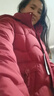 恒源祥中年羽絨棉衣女2025年冬季新款韓版中長(cháng)款加厚顯瘦百搭棉服女 紅色 XL 120-135斤 曬單實(shí)拍圖