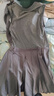樂(lè )町蝴蝶結綁帶背心連衣裙格雷系針梭拼學(xué)院風(fēng)百褶裙 灰色背心款（現貨/不含腰帶） S 曬單實(shí)拍圖