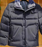 鴨鴨（YAYA）爸爸裝羽絨服男25冬季新款羊羔毛領(lǐng)中老年人短款上衣加厚保暖外套 藏青色 2XL /185 【建議145-160斤】 曬單實(shí)拍圖