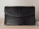 GDGX手拿包男真皮男士手包頭層牛皮商務(wù)休閑手抓包鱷魚(yú)紋大容量信封包 黑色 長(cháng)27*高17*寬2cm 曬單實(shí)拍圖