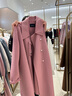 珂萊蒂爾【100羊毛】冬中式東方簡(jiǎn)奢風(fēng)通勤氣質(zhì)淑女騏驥紅毛呢 淺玫紅 L 曬單實(shí)拍圖
