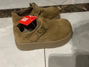 環(huán)球復古厚底勃肯鞋女款2026春季新款加厚棉鞋一腳蹬懶人鞋 卡其 單層 37 曬單實(shí)拍圖