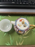 德化白瓷茶壺手工描金琺瑯彩陶瓷壺家用帶球形過(guò)濾防燙功夫泡茶器 【八方聚財】茶壺 150ml 曬單實(shí)拍圖