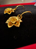 中國黃金（CHINA GOLD）黃金耳環(huán)女士足金國色牡丹耳墜花朵耳飾新年節生日禮物送老婆媽媽 【今/次日達】牡丹耳環(huán) 約1.1g 曬單實(shí)拍圖