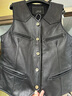 稻草人撿漏特價(jià)賠錢(qián)清倉野牛皮真皮馬甲皮背心坎肩西部牛仔復古春秋冬款 黑色 XL 曬單實(shí)拍圖