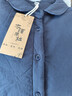 YJ.BoShe冬季簡(jiǎn)約文藝翻領(lǐng)長(cháng)袖夾棉款襯衫上衣顯瘦打底襯衣女加厚開(kāi)衫棉衣 藏青色 L 曬單實(shí)拍圖