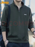 JEEP吉普衛衣男秋冬季寬松立領(lǐng)長(cháng)袖T恤男士重磅潮流衣服男裝 軍綠 2XL 曬單實(shí)拍圖