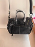 高巴度（GORBADO）真皮包包女2025新款時(shí)尚單肩波士頓枕頭包女情人節個(gè)性軟皮手提包 黑色 曬單實(shí)拍圖