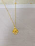 老鳳祥水滴蓮花黃金吊墜女款高級感足金項鏈節日生日禮物送媽媽婆婆長(cháng)輩 水滴蓮花吊墜【配S925銀鏈】約0.3g 曬單實(shí)拍圖