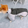 skingcond邊牧犬服狗狗沖鋒衣秋冬季保暖中大型犬棉服可牽引狗狗金毛松獅 灰黑色 2XL【21-35斤】 曬單實(shí)拍圖