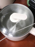 美的（Mide）同款電煮鍋同款316不銹鋼多功能一體電煮鍋寶寶輔食小電鍋無(wú)涂層 象牙白-旋鈕款無(wú)蒸籠【316不銹鋼內膽】 曬單實(shí)拍圖