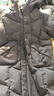 艾萊依（ERAL）羽絨服女士泡芙感連帽長(cháng)款羽絨服時(shí)尚設計感拼接冬季鴨絨新年衣服 炭黑 M 160【建議110-130斤】 曬單實(shí)拍圖