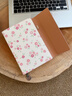 佐瀾哲筆記本本子文具A5皮面加厚三折碎花記事本高顏值帶吊墜大學(xué)生日記本手賬本考研學(xué)習作業(yè)本 粉色 曬單實(shí)拍圖