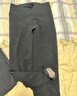 松山棉店小暖羊加絨加厚保暖褲男女高腰羊毛褲7A抑菌秋冬彈力舒適打底棉褲 加厚暖-男士-深灰-520(-15~-5°C) XL (推薦女125-140斤，男155-170斤) 曬單實(shí)拍圖
