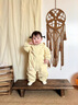 班喜迪嬰兒衣服春裝嬰幼兒連體衣超萌寶寶哈衣爬服春秋裝連帽公主外出服 黃色 90cm 曬單實(shí)拍圖