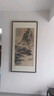 萱木堂玄關(guān)裝飾畫(huà)新中式水墨風(fēng)景畫(huà)掛畫(huà)書(shū)房客廳茶室走廊過(guò)道入戶(hù)山水畫(huà) 張大千《山水調》 成品寬70cm*高140cm 北美黑胡桃（榫卯圓角） 曬單實(shí)拍圖