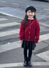 小豬彼特女童冬裝套裝2026新款兒童冬季紅色毛衣加絨褲裙女孩新年圣誕衣服 19791紅色 130 cm 曬單實(shí)拍圖