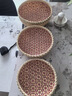 越南進(jìn)口竹筐竹編收納筐收納籃水果盤(pán)藤編廚房家用圓形純手工編籃 精編花底竹編三件套(特惠) 曬單實(shí)拍圖