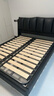 顧家家居【半青皮】黑白配色鵝毛靠包臥室雙人大床[雙選配置]8133 【納帕牛皮】可可黑高腳款 1.8*2.0m 曬單實(shí)拍圖