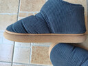 大嘴猴老年棉鞋防滑專(zhuān)用牛筋底耐磨爺爺奶奶包跟棉拖鞋加絨保暖鞋 藏青【防滑】 42-43 (適合42/43腳穿) 曬單實(shí)拍圖