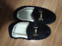 秋冬季新款毛毛鞋女冬外穿加絨棉鞋一腳蹬豆豆鞋百搭棉拖11 精品豆豆鞋-黑色 39 偏小一碼 曬單實(shí)拍圖