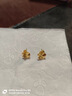 妙聚福金包銀星星月亮耳釘足金999黃金24k耳環(huán)不掉色氣質(zhì)送媽媽禮物 星星月亮耳釘 曬單實(shí)拍圖