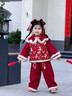 女童套裝加厚2025新款洋氣兒童衣服秋冬季小女孩國風(fēng)新年服兩件套 紅色 110 cm 曬單實(shí)拍圖