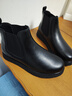 井邁切爾西馬丁靴男潮中幫英倫風(fēng)短靴男士黑色秋冬季低幫加絨高幫皮鞋 黑色中幫【四季款】 42 皮鞋碼 曬單實(shí)拍圖