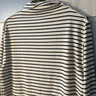 百圖betu女裝秋季新款衛衣女士高彈力半高領(lǐng)修身長(cháng)袖T恤2309T36 黑白條 S 曬單實(shí)拍圖