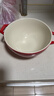 琺寶（staub）陶瓷碗大號沙拉碗家用甜品碗泡面湯碗面碗烘焙雙耳飯碗 18cm櫻桃紅 曬單實(shí)拍圖