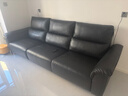 顧家家居（KUKA）零靠墻現代簡(jiǎn)約電動(dòng)功能皮沙發(fā)客廳6196【魅影黑】三人位2電動(dòng) 曬單實(shí)拍圖