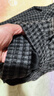 浪莎毛呢格子褲女冬季加絨高腰直筒顯瘦慵懶風(fēng)垂感休閑闊腿褲子女 曬單實(shí)拍圖