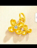 金小貅黃金吊墜古法點(diǎn)鉆小滴溜足金鑲嵌小金象金花掛墜泡泡手串DIY配件 0.7g,小桂花吊墜-多退少補 曬單實(shí)拍圖