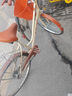 EG7自行車(chē)成年人女士大學(xué)生通勤實(shí)心胎自行車(chē)學(xué)生12到18歲上班用單車(chē) 高配-復古黃【編織車(chē)筐+充氣胎】 26寸單速【適合155-175cm】 曬單實(shí)拍圖