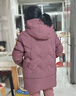 雅鹿2025冬季新款中老年氣質(zhì)媽媽裝短款加厚連帽羽絨服外套大碼 A1890豆沙紅厚款 2XL 推薦120-135斤 曬單實(shí)拍圖