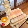 viney羊毛格子圍巾女冬季保暖圍脖情侶披肩生日新年禮物送女友老婆 【灰粉色禮盒裝】實(shí)用高顏值 高級感時(shí)尚品牌長(cháng)款護頸披風(fēng) 曬單實(shí)拍圖