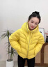 鹿王戀雪短款泡芙羽絨棉服女冬季2025新款時(shí)尚連帽小個(gè)子休閑保暖棉襖外套 黃色 M 130-160斤 曬單實(shí)拍圖