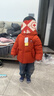 巴拉巴拉兒童羽絨服女童寶寶加厚保暖鵝絨服冬男童2025新款冬季外套上衣潮 鐵銹紅61003-白鵝絨 100 充絨量73g 曬單實(shí)拍圖