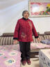 桂依鳥(niǎo)奶奶裝冬裝棉襖60-80歲洋氣外套新中式老年人衣服中老年女?huà)寢屟b 棗紅色 加絨 高端刺繡鳳凰上衣 3XL 推薦120-135斤 曬單實(shí)拍圖