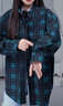 Levi's李維斯滑板系列男士美式復古vintage街頭潮流格紋襯衫外套 藍黑色 M 曬單實(shí)拍圖