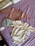 babylove新生兒包屁衣春秋款純棉嬰兒衣服三角哈衣彩棉寶寶爬服家居服 曬單實(shí)拍圖