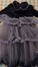 Little  Naive兒童秋季絲絨拼接紗裙女童表演晚禮服生日蛋糕連衣裙 紫色 140 曬單實(shí)拍圖