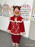 咭卡咭為女童加絨套裝漢服冬季新年衣服中小兒童女孩兩件套過(guò)年寶寶拜年服 小馬年服紅色 120 碼建議5-6歲(身高115左右） 曬單實(shí)拍圖