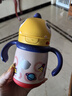 babycare保溫杯兒童霸王龍316不銹鋼水壺吸管水杯嬰兒寶寶學(xué)飲杯小企鵝杯 【新款】-把手款- 300ml -古金黃 曬單實(shí)拍圖