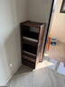 樸愫木作層架置物架實(shí)木可移動(dòng)黑胡桃木書(shū)架客廳收納小柜子 3層移動(dòng)置物架丨1月上 曬單實(shí)拍圖