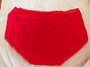 紅豆紅內褲女三角褲柔棉無(wú)痕彈力鴻運結婚短褲3條裝【騏驥紅】 曬單實(shí)拍圖