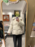 太平鳥(niǎo)女裝羽絨服多格puff女冬裝加厚外套簡(jiǎn)約D 白色【五格】 M 曬單實(shí)拍圖