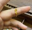周六福（ZLF）新年禮物  黃金戒指女款5G足金活口女戒甜美蝴蝶結指環(huán)首飾 計價(jià) 20號-2.8g 曬單實(shí)拍圖